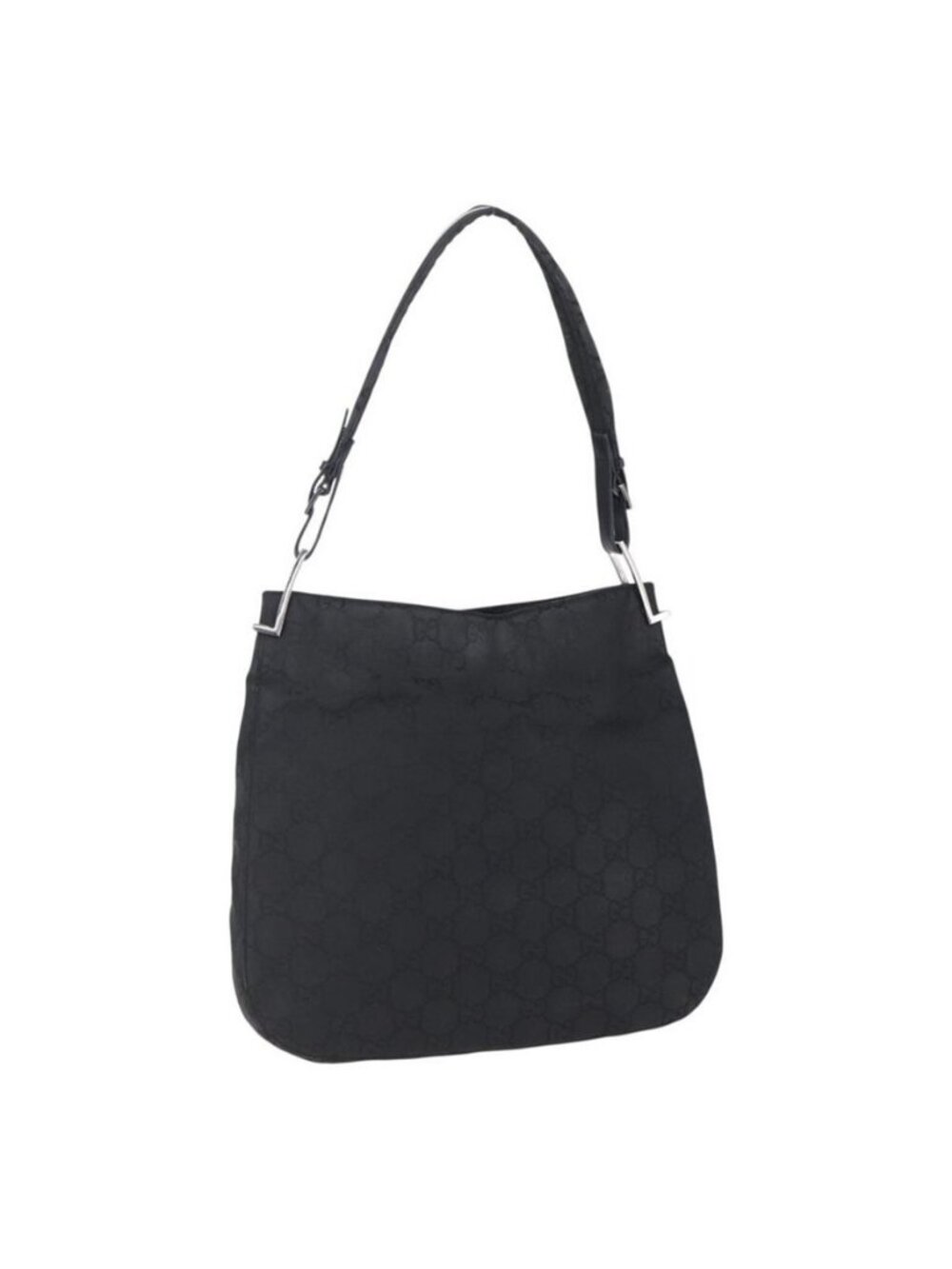 Authentic GUCCI GG Canvas Shoulder Bag Outlet Black 001 3166 1705